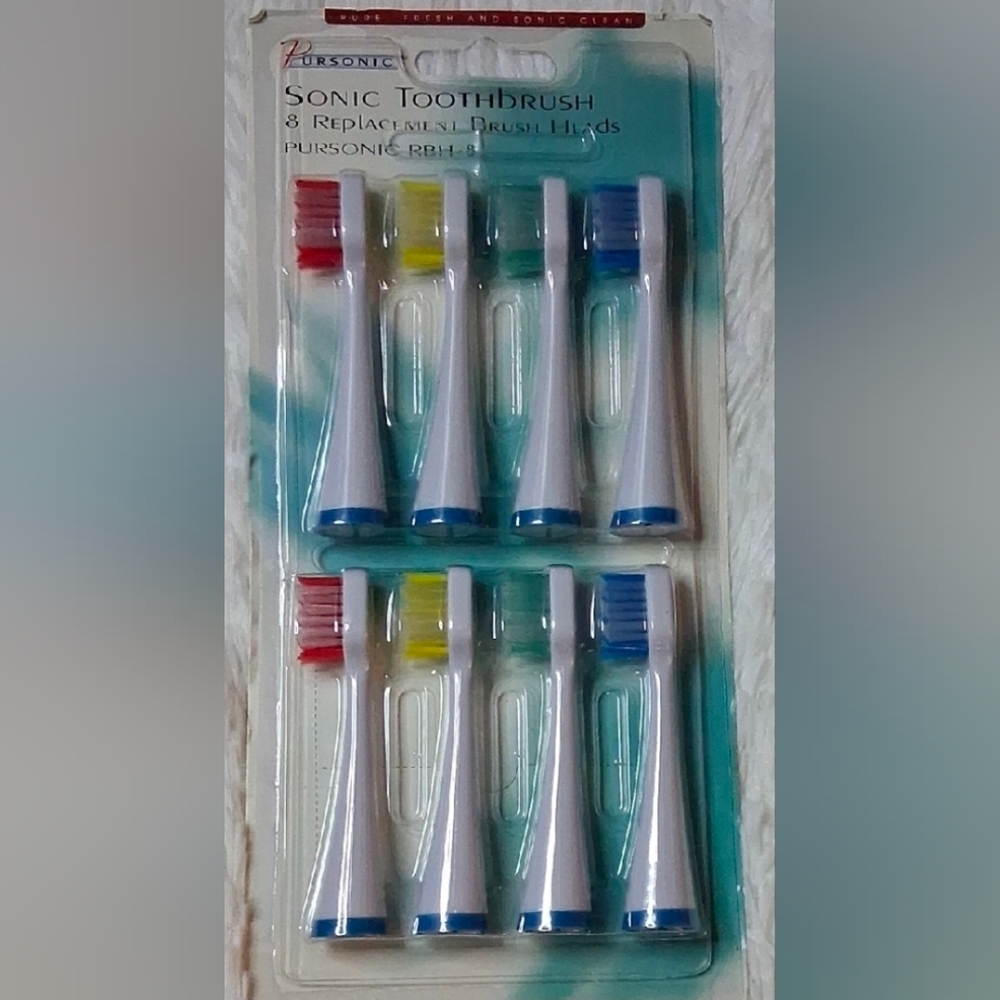 Pursonic 8 Pack Replacement Brush Heads RBH-8 New/ Sealed S400 S450 S600 Model
